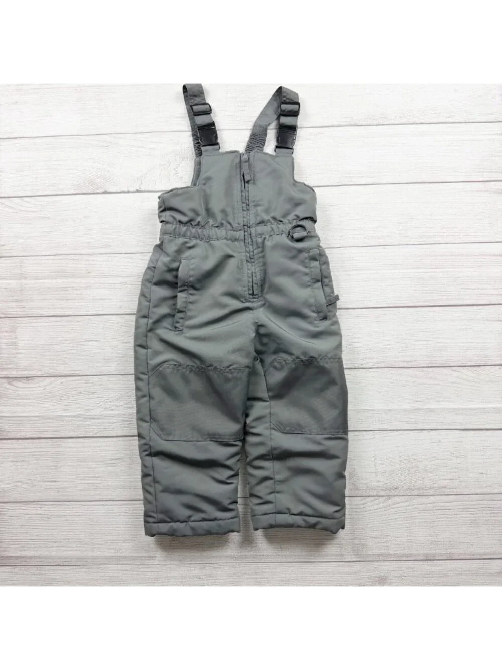 Toughskins Gray Kids Snow Bib Pants Insulated Adjustable Straps Durable 3T